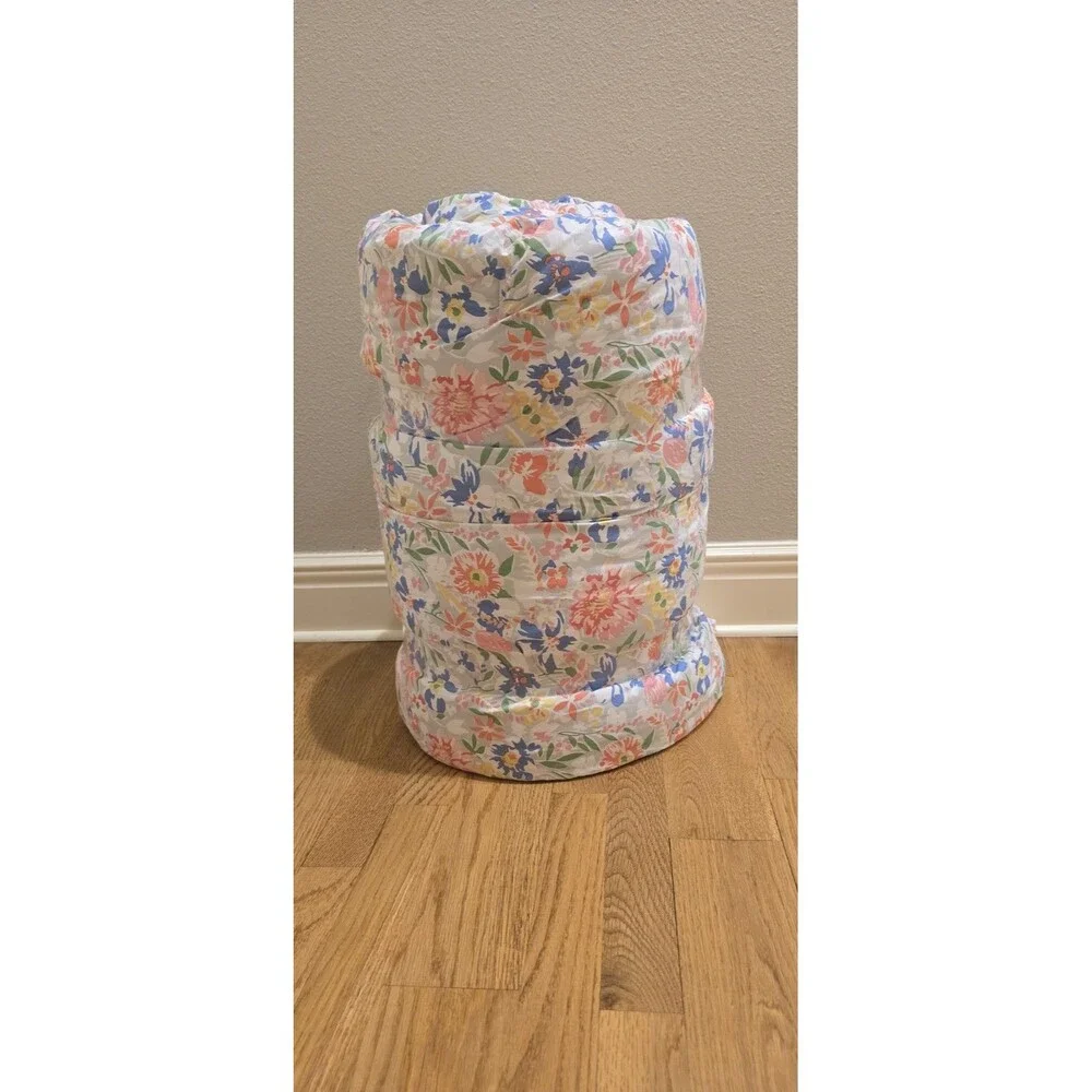 Lauren Ralph Lauren Macey Floral Comforter Reversible Plaid Grey Coral Blu Queen
